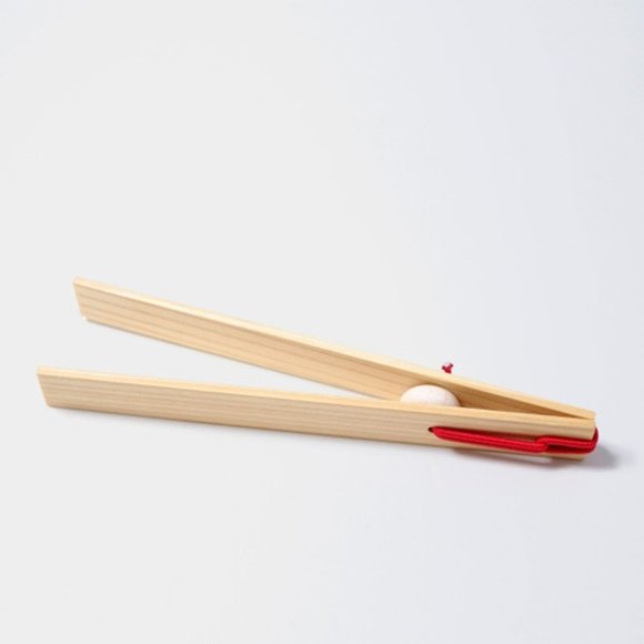 NWT Grimm's Wooden Toys Large Wood Tongs/Tweezers - Picture 2 of 2